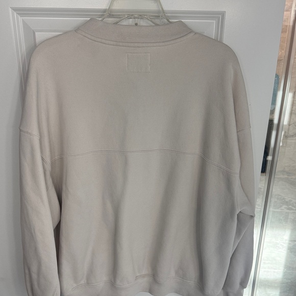 Abercrombie & Fitch Cream Zip-Up Bomber Jacket - Picture 3 of 3